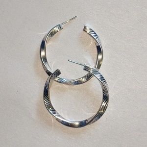 3 for $20 11/2" sterling twisted tube hoop